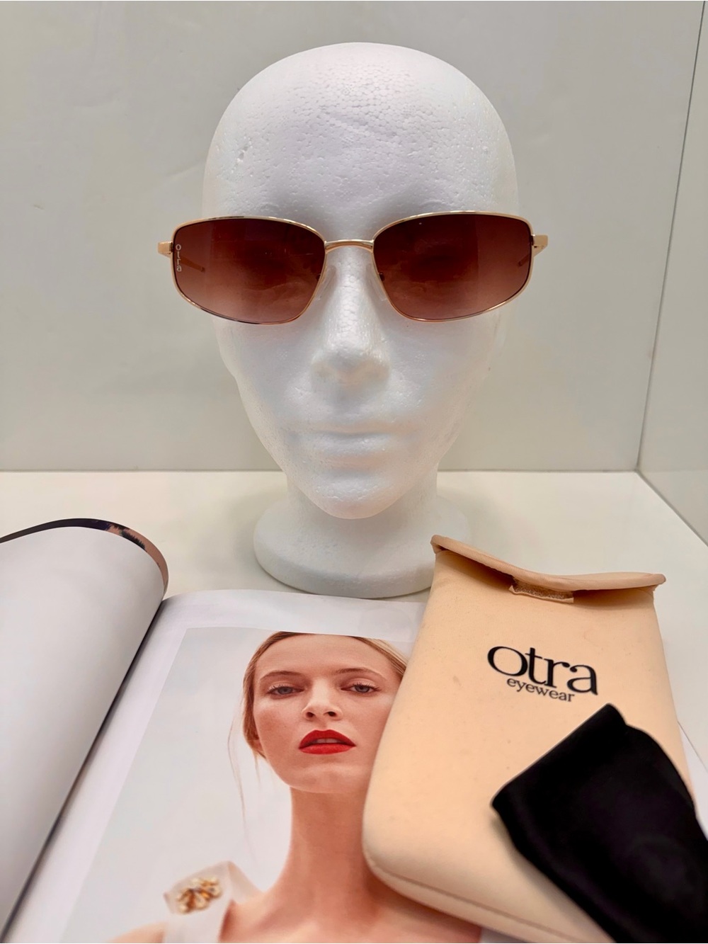 Otra Eyewear Women’s Gold Frame Sunglasses with Brown Lenses Revolve